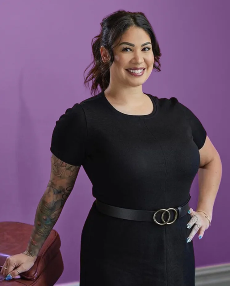 Dani, owner of Ink & Arch Brow Bar, studio portrait